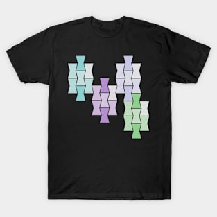 Blue, Green, Purple, abstract geometric T-Shirt